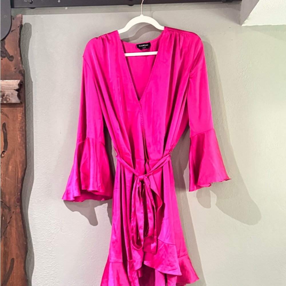 Bebe Fuchsia Dress with Elegant Design